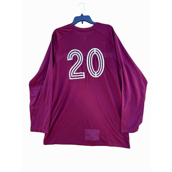 Nike - Men's Dri-Fit Long Sleeve T-Shirt - Burgundy - Extra Large - Picture 2 of 12